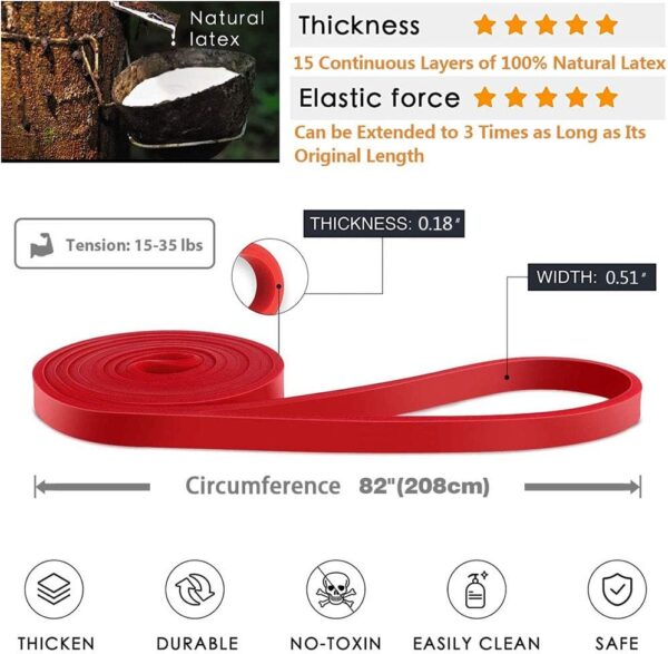 Pull-Up Bands Resistance-Bands Exercise-Bands - Pull up Assistance Bands Workout Bands Resistance for Women Long Resistance Bands Resistance Loop Bands Perfect for Gym Home - Image 2