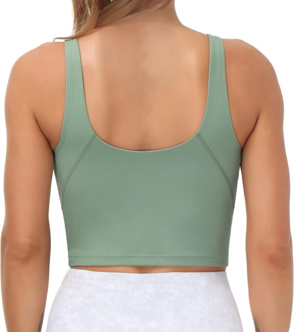 THE GYM PEOPLE Womens' Sports Bra Longline Wirefree Padded with Medium Support - Image 4