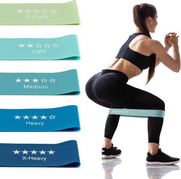 Resistance Bands for Working Out, Exercise Bands with 5 Resistance Levels Fit for Home Fitness, Strength Training, Natural Latex Resistance Band Include Instruction Guide and Carry Bag.…