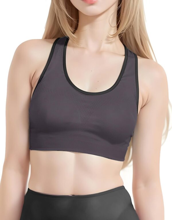 Match Racerback Sports Bras for Women – Padded Seamless Strappy Workout Tops for Yoga Gym Runing Fitness Sports Bras - Image 3