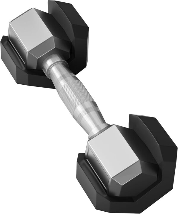 Signature Fitness Premium Rubber Encased Hex Dumbbell Sets, 60LBS, 100LBS, 150LBS, 210LBS, 300LBS, 550LBS Options - Image 5