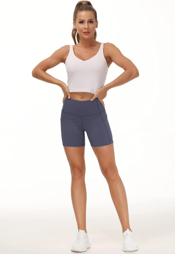 THE GYM PEOPLE High Waist Yoga Shorts for Women's - Image 6