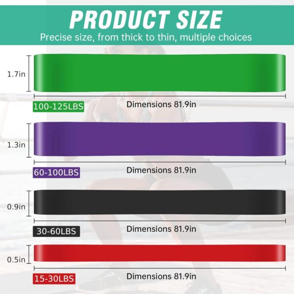Alllvocles Resistance Band, Pull Up Bands, Pull Up Assistance Bands, Workout Bands, Exercise Bands, Resistance Bands Set for Legs, Working Out, Muscle Training, Physical Therapy, Shape Body, Men Women - Image 2
