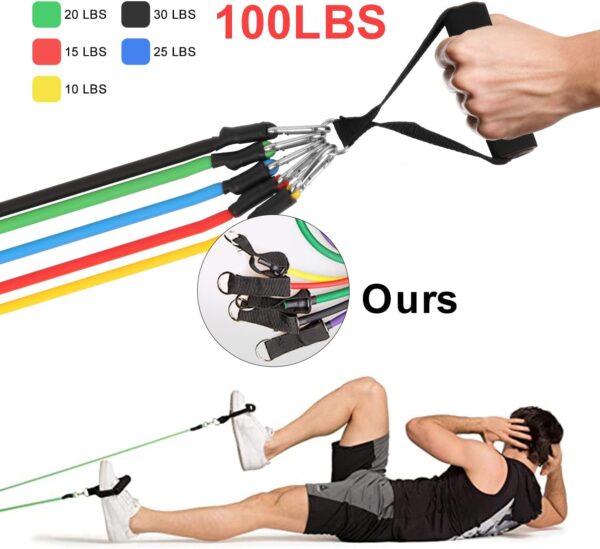 Exercise Bands Resistance Bands Set Strength Training Fitness Bands Workout Bands Resistance Elastic Bands for Exercise - Image 2