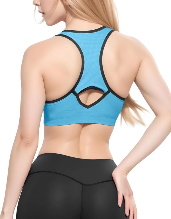 Match Racerback Sports Bras for Women – Padded Seamless Strappy Workout Tops for Yoga Gym Runing Fitness Sports Bras - Image 5