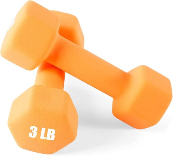 Portzon Weights Dumbbells 10 Colors Options Compatible with Set of 2 Neoprene Dumbbells Set,1-15 LB, Anti-Slip, Anti-roll, Hex Shape - Image 9