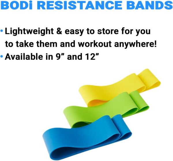 Beachbody Resistance Bands for Booty and Thigh Workouts, Unisex Strength Workout Exercise Loops for Women & Men, Light, Medium & Heavy Resistance Levels, 12 Inch, 3 Pack - Image 2