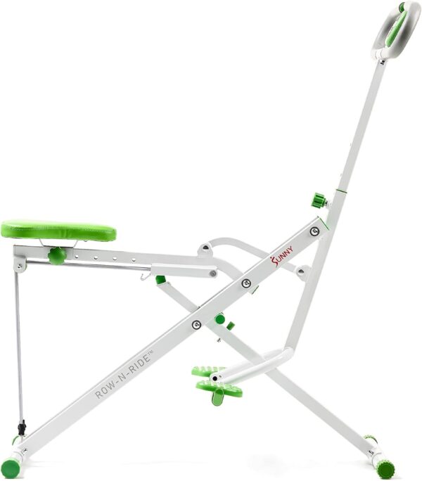 Sunny Health & Fitness Row-N-Ride Squat Assist Trainer, Foldable & Easy Setup Exercise Equipment w/Adjustable Resistance, Home Gym Training Machine for Arm, Glute & Leg Workout, Optional in Colors - Image 10