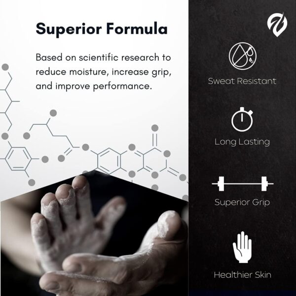 Liquid Chalk, Mess Free Gym Chalk for Weightlifting, Gymnastics, Rock Climbing, Dancing, and Lifting. Sweat Resistant and Long Lasting for Stronger Hand Grip. Package May Vary. - Image 2