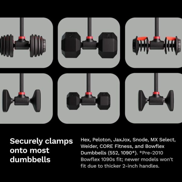 Jayflex Hyperbell Dumbbell Converter - Convert Dumbbells to Barbell Set and Kettlebell for Home Fitness - Adjustable & Up to 200 lb Capacity Weight Barbell for Weight Lifting - Image 4