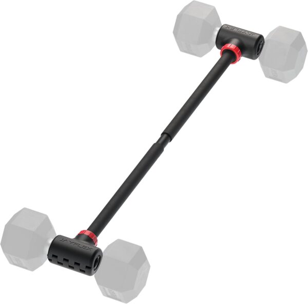 Jayflex Hyperbell Dumbbell Converter - Convert Dumbbells to Barbell Set and Kettlebell for Home Fitness - Adjustable & Up to 200 lb Capacity Weight Barbell for Weight Lifting