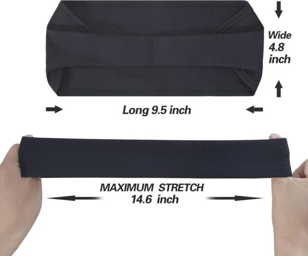 Mens Running Headband,5Pack,Mens Sweatband Sports Headband for Running,Cycling,Basketball,Yoga,Fitness Workout Stretchy Unisex Hairband - Image 6