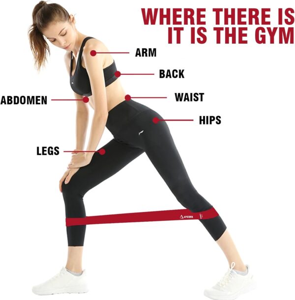 Resistance Bands for Working Out Women, Set of 5 Loop Bands for Exercise and for Workout with Free Carry Bag - Image 5