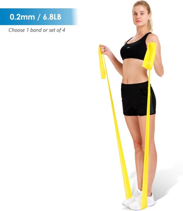 Exercise Bands for Physical Therapy | Resistance Band for Fitness, Yoga, Pilates | Long Resistance Bands for Working Out | Elastic Band for Exercise | Stretch Band - Image 3