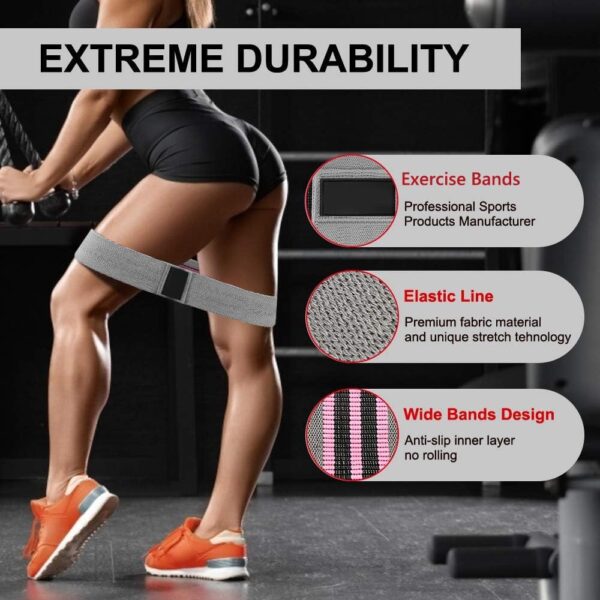 Resistance Bands for Working Out, Exercise Workout Bands for Women & Men, 3 Levels Elastic Stretch Bands for Exercise with Carry Bag for Physical Therapy, Home Fitness, Strength Training, Yoga - Image 3