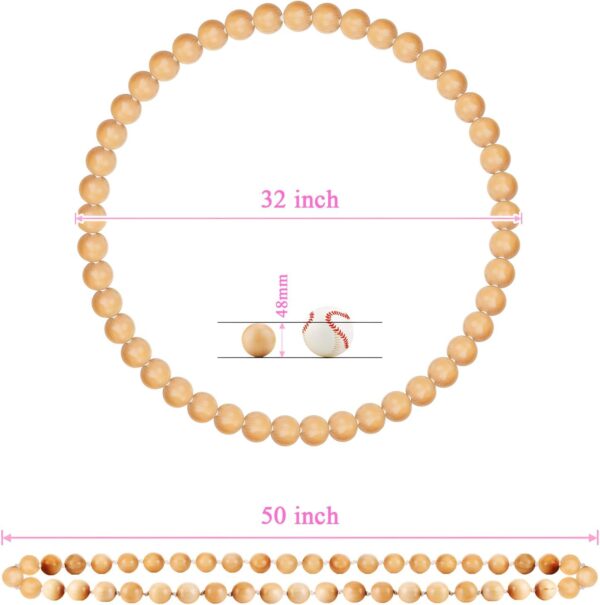 RR ROUND RICH DESIGN Wooden Hula Weighted Exercise Hoop for Fitness (Do Not Copy Patented Products) Natural - Image 2