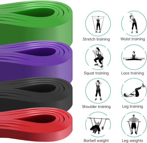Resistance Band, Pull Up Bands, Pull Up Assistance Bands, Workout Bands, Exercise Bands, Resistance Bands Set with Door Anchor, Working Out, Physical Therapy, Shape Body, Men and Women - Image 7