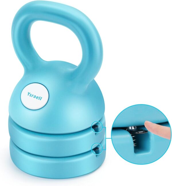 Adjustable Kettlebell Weight Set: 3-in-1 Kettlebells (5lbs 8lbs 12lbs for Choose) for Home Gym Full-Body Workout Strength Training Weight Loss | Especially Good for Beginners & Women