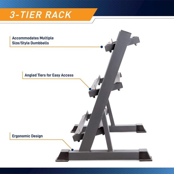 Marcy Weight Storage Organizer Racks for Dumbbells, Kettlebells, Weight Plates - Image 6