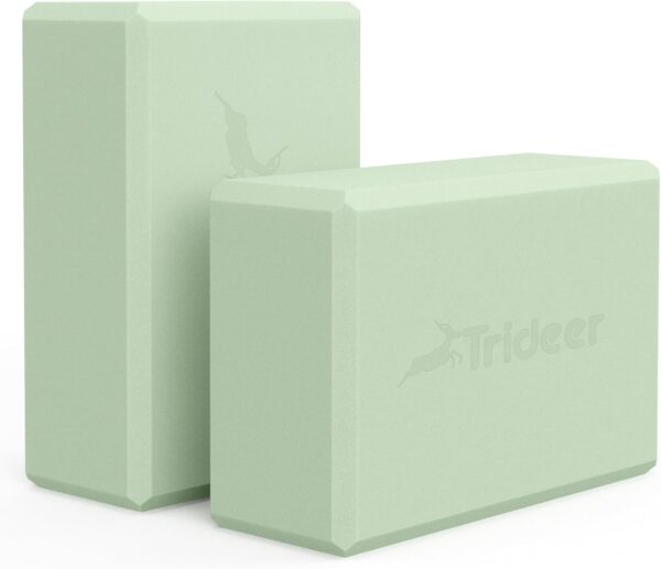 Trideer Yoga Block, Soft Non-Slip Surface Premium Foam Blocks, Supportive, Lightweight, Odor Resistant, Yoga Accessories for Pilates Meditation General Fitness Stretching Toning