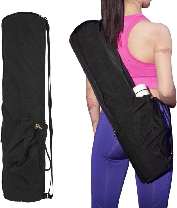 Yoga Mat Bag | Premium, Waterproof, Multi Pockets, Adjustable Strap | 2 size for 1/4" or 1/2" Thick Yoga Mat Carrier | Perfect Yoga Bag to Gym Class Beach Park Travel for Women & Men