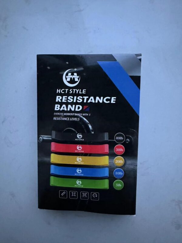 Exercise Bands Resistance Bands for Working Out Set 5 for Yoga Pilates,Elastic Workout Bands Fitness Bands Resistance Natural Latex with Exercise Instructions E Carry Bag - Image 8