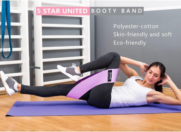 EnriQ Booty Bands Fabric Resistance Bands for Legs and Butt - Non Slip Cloth Hip Bands Elastic Workout Bands - Activate Glutes and Thighs - Made of Premium Elastic Fabric - Image 5