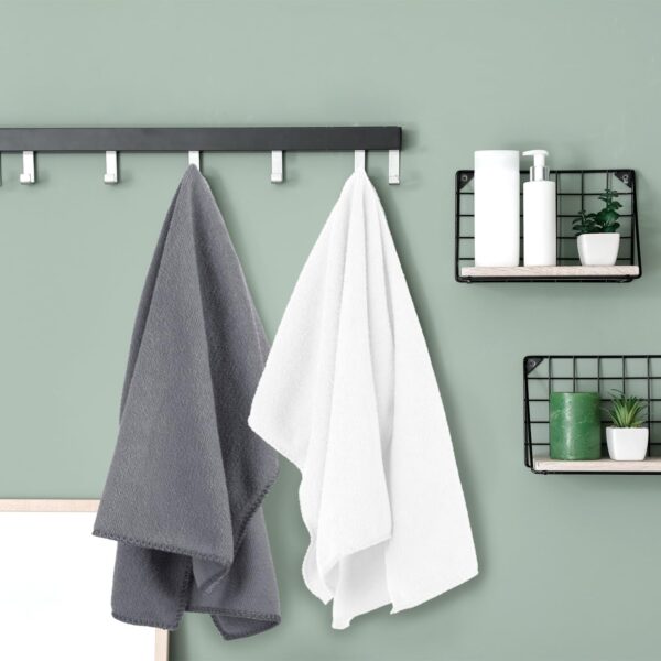 JML Microfiber Towels, Bath Towel Set (6 Pack, 27" x 55") - Extra Large, Soft, Absorbent, Fast Drying Bathroom Towel for Shower, Swimming, Fitness, Sport, Yoga, Peach/Grey/Blue - Image 8