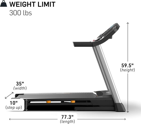 NordicTrack T Series: Perfect Treadmills for Home Use, Walking or Running Treadmill with Incline, Bluetooth Enabled, 300 lbs User Capacity - Image 3