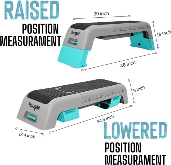 Yes4All Multifunctional Aerobic Deck - Versatile Fitness Station, Weight Bench, Aerobic Stepper, Plyometrics Box for Cardio Workouts and Strength Training - Image 3