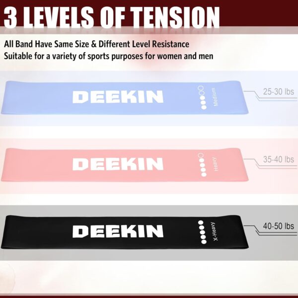 Deekin 20 Pcs Resistance Bands Resistance Loop Exercise Bands Exercise Equipment Elastic Band for Women and Men Home Fitness, Gym, Yoga - Image 3