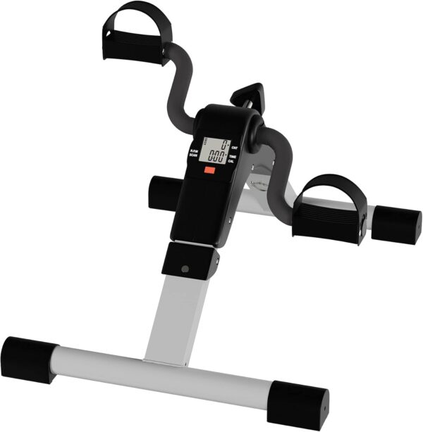 Under Desk Bike Pedal Exerciser with Calorie Tracker and Adjustable Resistance