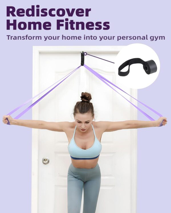 Pull Up Bands, Fitense 5-80lbs Resistance Bands Set with Door Anchor, Stretching Assist Band, Portable Exercise, Muscle Training, Physical Therapy, Exercise Workout Bands for Working Out for Women - Image 6