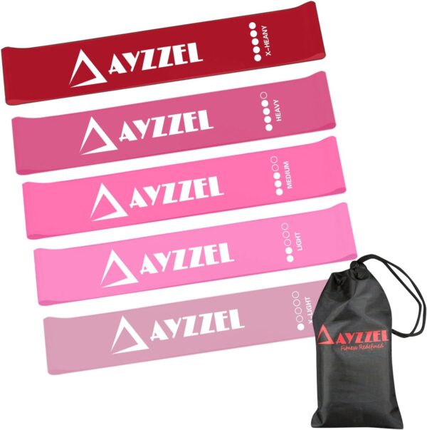 Resistance Bands for Working Out Women, Set of 5 Loop Bands for Exercise and for Workout with Free Carry Bag