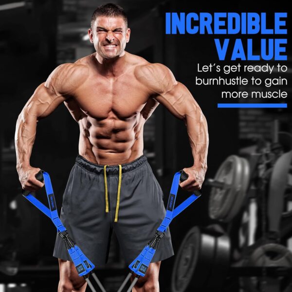 Heavy Exercise Bands Resistance Bands for Working Out, 300lbs/360lbs Fitness Workout Bands with Handles, Door Anchor, Leg Ankle Straps, Home Gym Workout Equipment for Men Strength Training Stretching - Image 5