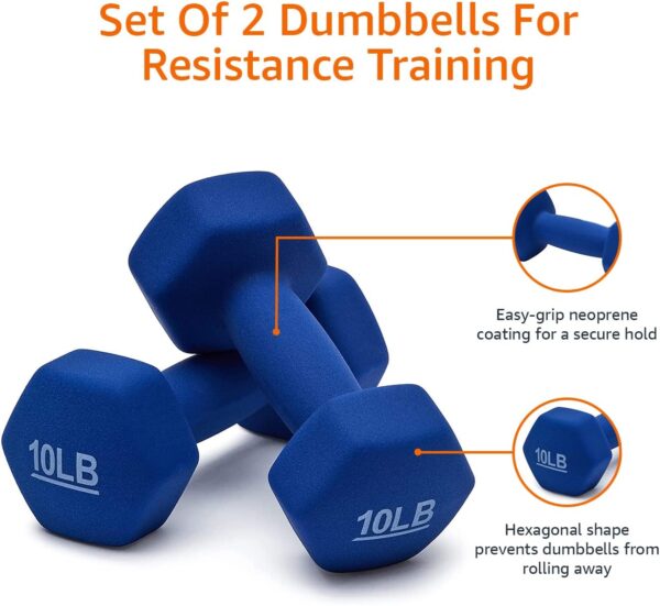 Amazon Basics Neoprene Dumbbell Hand Weights - Image 3