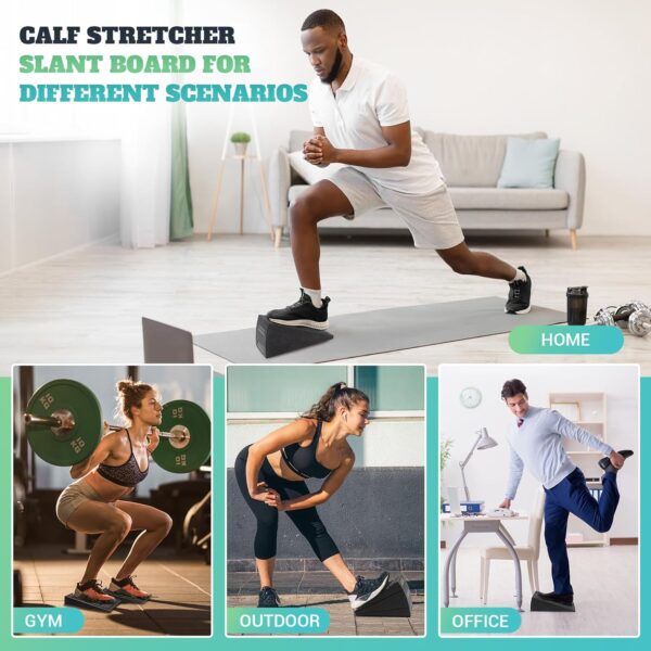 Slant Board for Calf Stretching, 5 Adjustable Angles Incline Board for Squat Wedge, 480 lbs Weight Capacity Calf Stretch Yoga Foam Wedge for Exercise, Squat, Ankle Mobility & Physical Therapy - Image 7