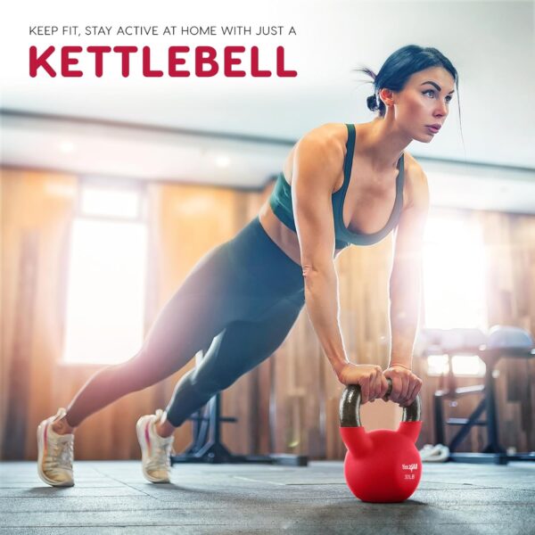 Yes4All Kettlebells 5lbs-65lbs & Kettlebell Sets Adjustable Weights, Kettlebell for Weight Training, Home Workout Equipment with Secure Grip for High Rep, Exercise Equipment - Image 6