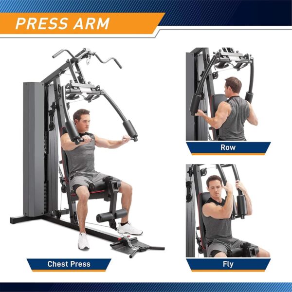 Marcy Multifunctional Workout Station 150lbs to 200lbs Stack Home Gym for Weightlifting and Bodybuilding - Image 6
