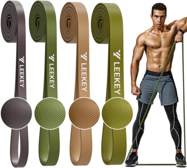 LEEKEY Resistance Bands, Exercise Bands Pull Up Assist Bands - Workout Bands Set - Bands for Working Out,Band for Men and Women Fitness Training, Physical Therapy,Home Workouts