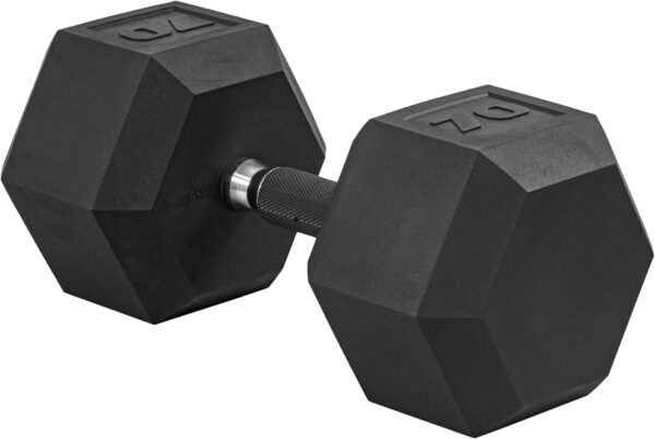 CAP Barbell Coated Dumbbell Weights with Padded Grip, Single, 70 Pounds