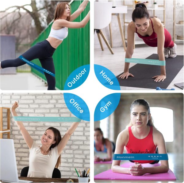 Resistance Bands for Working Out, Exercise Bands with 5 Resistance Levels Fit for Home Fitness, Strength Training, Natural Latex Resistance Band Include Instruction Guide and Carry Bag.… - Image 5