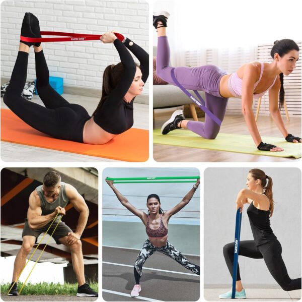 Resistance Bands for Working Out, Exercise Bands, Workout Bands, Pull Up Assistance Bands for Body Stretching Training Physical Therapy Muscle Training for Men & Women - Image 7