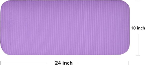 All Purpose 1/2-Inch Extra Thick High Density Anti-Tear Exercise Yoga Mat and Knee Pad with Carrying Strap, Multiple Colors - Image 6