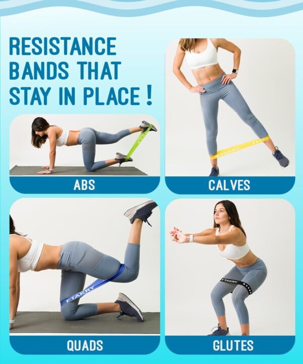 Resistance Bands for Working Out, Exercise Bands with 5 Resistance Levels, Natural Latex Resistance Bands Designed for Home Fitness, Strength Training and Flexibility Exercises - Image 2