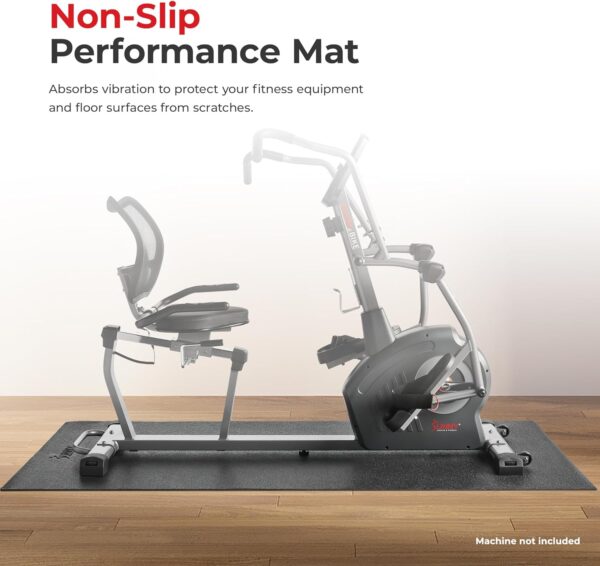 Sunny Health & Fitness Non-Slip Home Gym Mat – Workout Floor Protection Foam Pad for Treadmill, Bike, Elliptical, Yoga and Exercise Equipment – Available in Multiple Size Options - Image 5