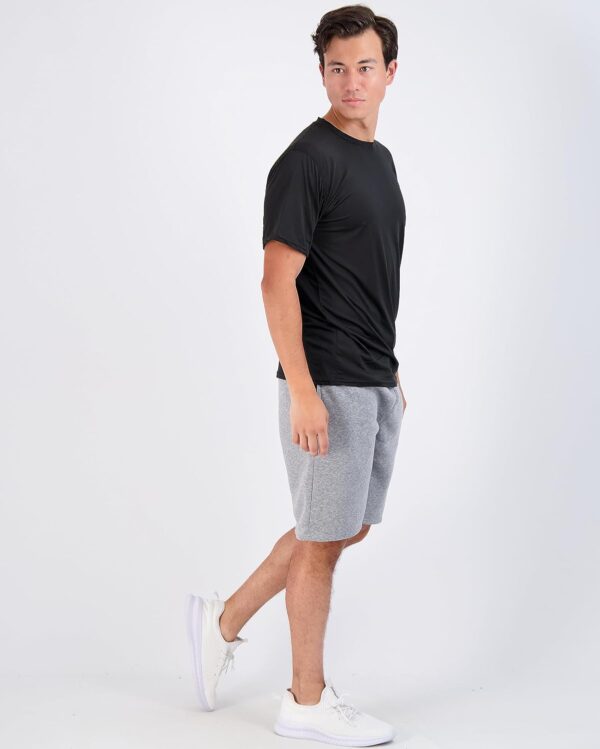 Real Essentials 5 Pack: Men’s Short Sleeve Dry Fit Active Crew Neck T Shirt - Athletic Running Gym Workout Tee Tops - Image 5