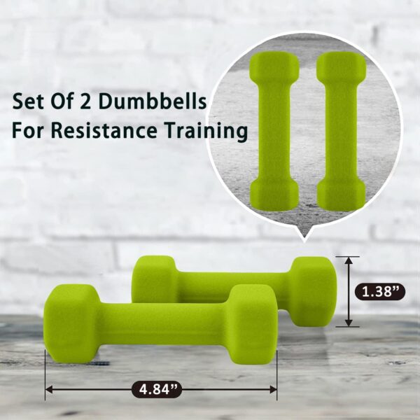 Saorzon Dumbbells Set of 2 Exercise Fitness Dumbbell for Home Gym Free Weights Hand Hex Dumb Bells - Image 4