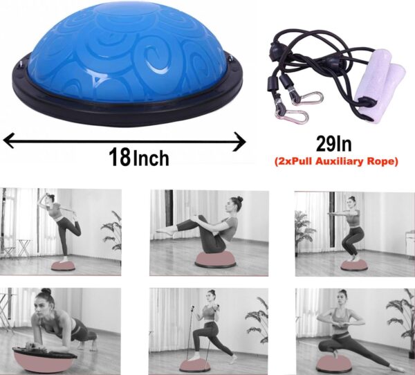 1500LBS Half Exercise Ball Trainer-Balance Ball | Core Ball for Exercise-Balance Ball Trainer,Therapy Ball,Full Body Medicine Workout and Yoga&Pilates - for Home Gym Workouts - Image 7