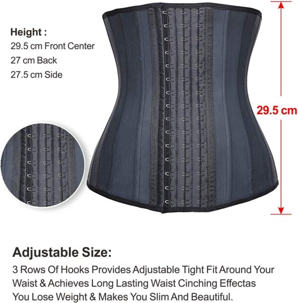 YIANNA Waist Trainer for Women Latex Underbust Waist Cincher Corset Sport Girdle Hourglass Body Shaper - Image 4